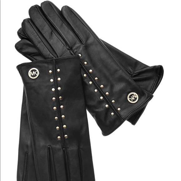 MICHAEL Michael Kors Accessories - MICHAEL Michael Kors Leather Astor Studded Gloves